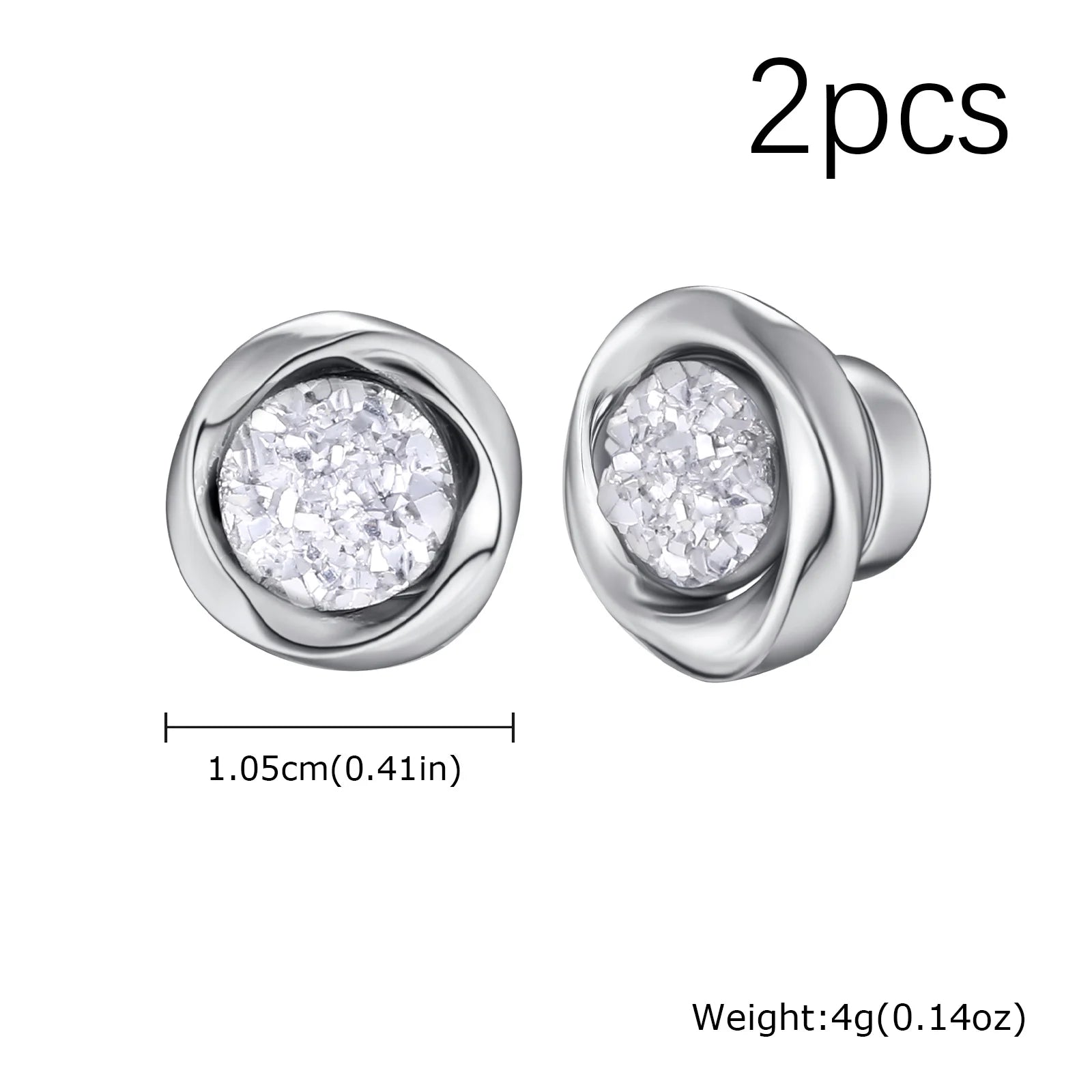 Punk Round Zircon Magnetic Ear Studs Clips Non Piercing Stainless Steel Small Earrings for Women Men Fashion Jewelry ﻿
