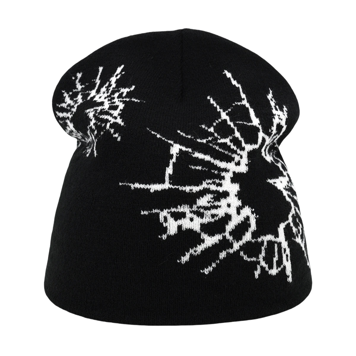 Beanies Fashion Skull Print Y2K Knitted Hats for Women Men Ear Protection Winter Autumn Windproof Keep Warm Gorras Hip Hop Cap