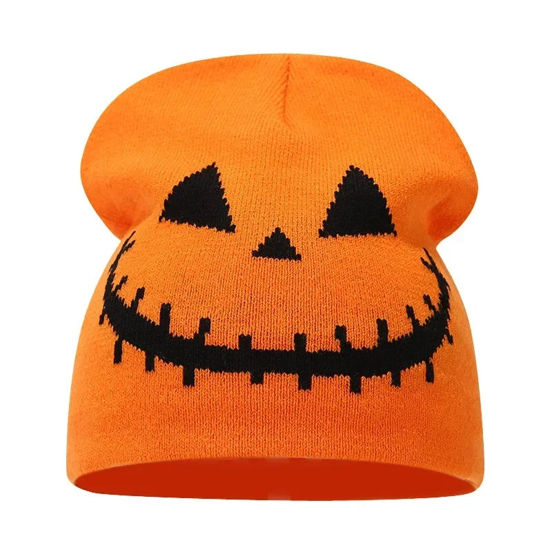 Beanies Fashion Skull Print Y2K Knitted Hats for Women Men Ear Protection Winter Autumn Windproof Keep Warm Gorras Hip Hop Cap