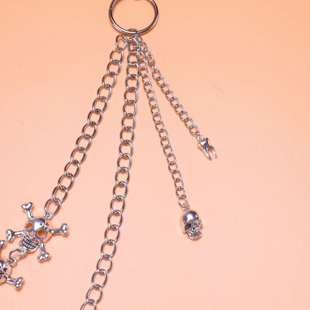 Personalized simple popular metal skull pants chain punk hip-hop retro pendant
