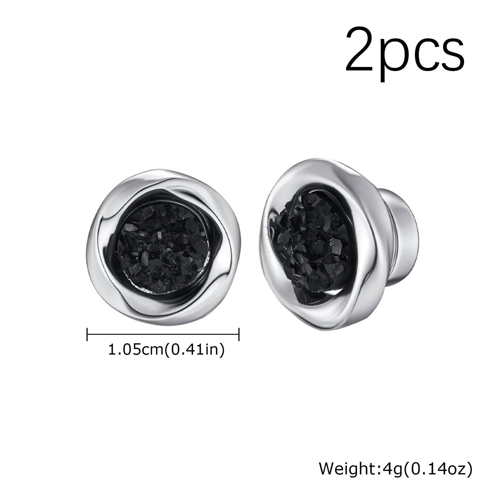Punk Round Zircon Magnetic Ear Studs Clips Non Piercing Stainless Steel Small Earrings for Women Men Fashion Jewelry ﻿