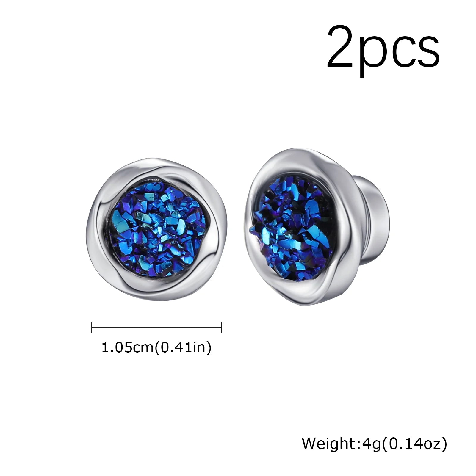 Punk Round Zircon Magnetic Ear Studs Clips Non Piercing Stainless Steel Small Earrings for Women Men Fashion Jewelry ﻿