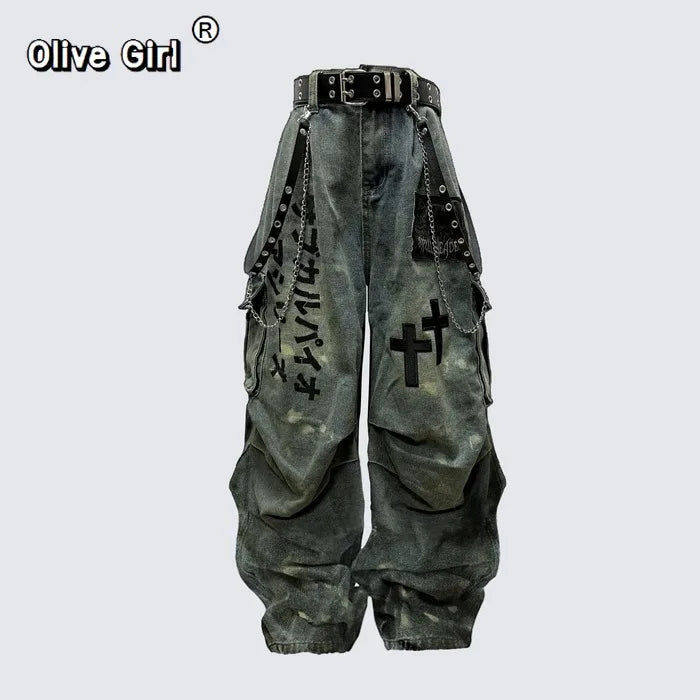 over size fashion jean