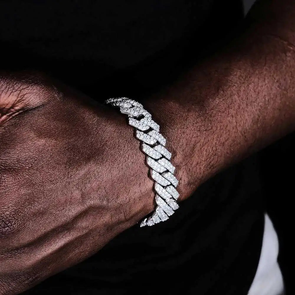 Hip Hop Jewelry 14mm Full Iced Out Cuban Link Necklace For Men Fashion Miami Prong Setting Cz Cuban Link Chain Drop Shipping