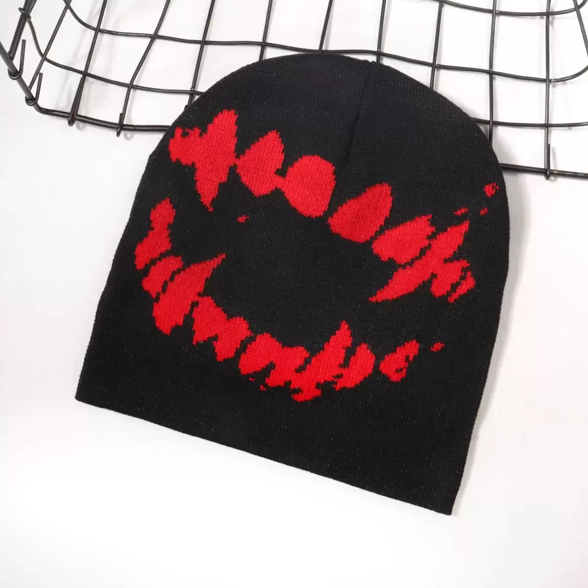 Beanies Fashion Skull Print Y2K Knitted Hats for Women Men Ear Protection Winter Autumn Windproof Keep Warm Gorras Hip Hop Cap