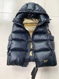 High-end Warn Goose Down Vests Jacket Outer 2023 Winter New Man's and Women's Thickened Sleeveless Hooded Short Down Vest Coat
