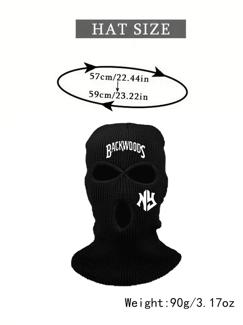 1/2PC 3-hole Halloween Fun Hat Knitted Full Face Ski Mask Winter Balaclava Warm Knitted Full Face Mask Outdoor Sports
