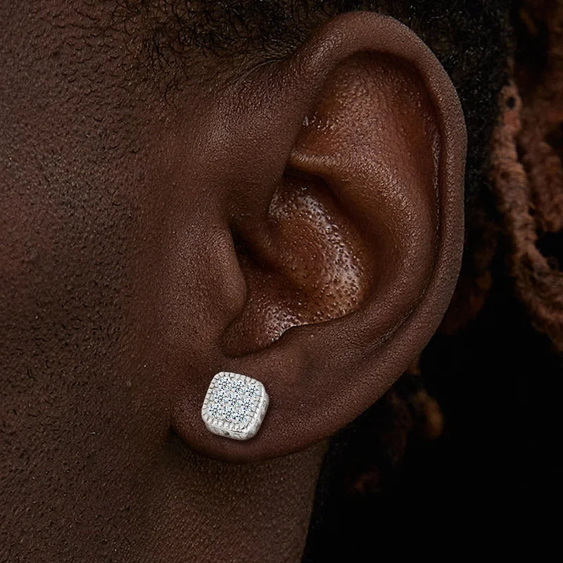 Ice Out Fake Earrings For Men Women Strong Magnet Magnetic Stainless Steel Non Piercing Hip Hop Rock Fashion Jewelry Accessories