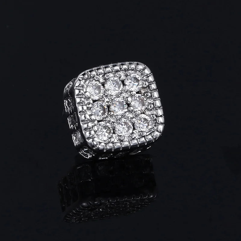 Ice Out Fake Earrings For Men Women Strong Magnet Magnetic Stainless Steel Non Piercing Hip Hop Rock Fashion Jewelry Accessories