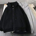 Y2K New Korean Version of College Style Spice Girl Zipper Hoodie Women Harajuku Casual Loose Fleece Thick Sweatshirt Punk Hoodie