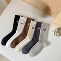 1/6 pairs Casual comfortable mid length socks spring autumn new fashionable versatile sweat absorbing men sports socks