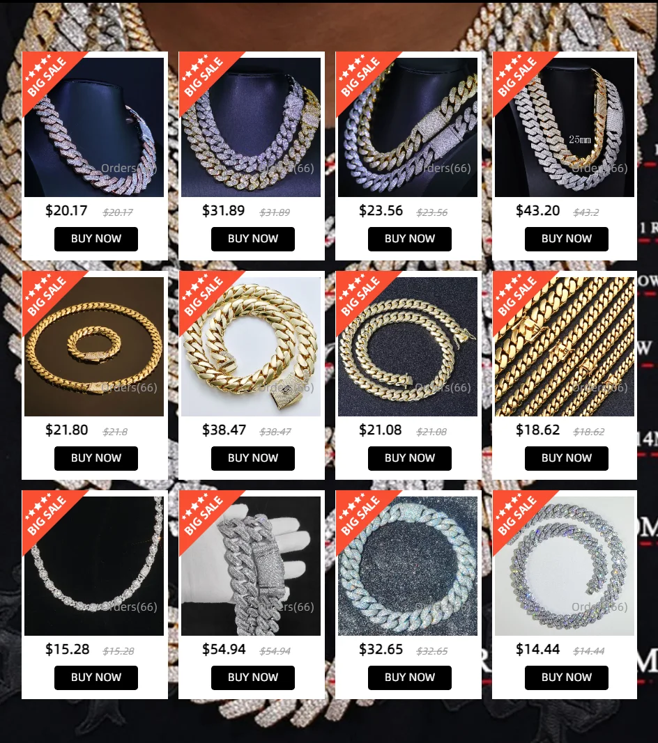 Hip Hop Jewelry 14mm Full Iced Out Cuban Link Necklace For Men Fashion Miami Prong Setting Cz Cuban Link Chain Drop Shipping